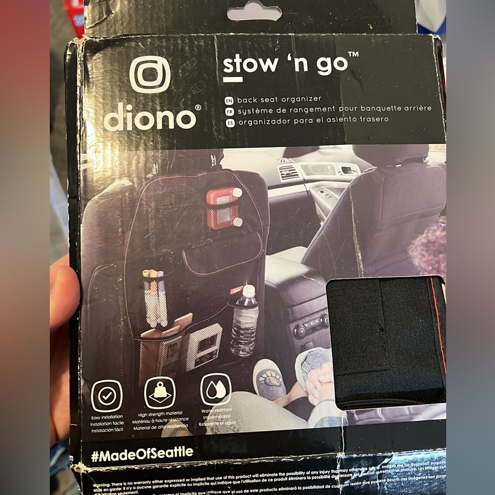 New in package back of seat storage